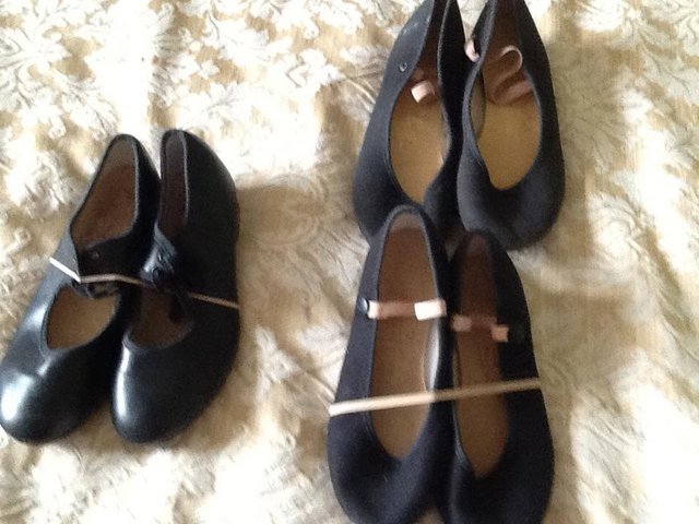 Preview of the first image of Tap shoes and ballet shoes from non smoking home.
