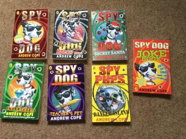 Preview of the first image of 7 x Spy Dog childrens books Andrew Cope New and EUC.