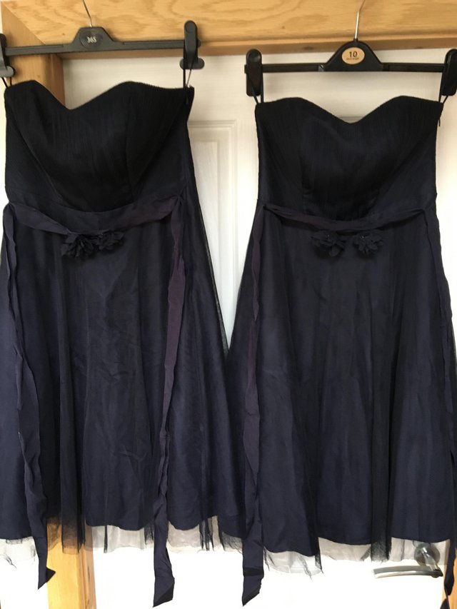 Preview of the first image of 2 Navy Monsoon bridesmaid/ball dresses..
