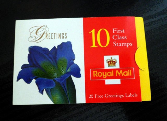 Preview of the first image of Flower Stamps 10 x First class and greetings labels.