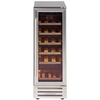 Preview of the first image of LEC 18 SLIMLINE 30CM 18 BOTTLE WINE COOLER-GRADED IN SILVER-.