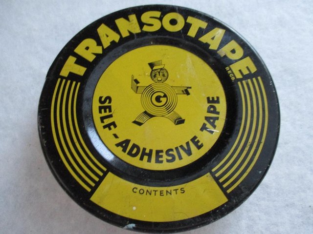 Preview of the first image of Vintage Transotape circular  Tin.