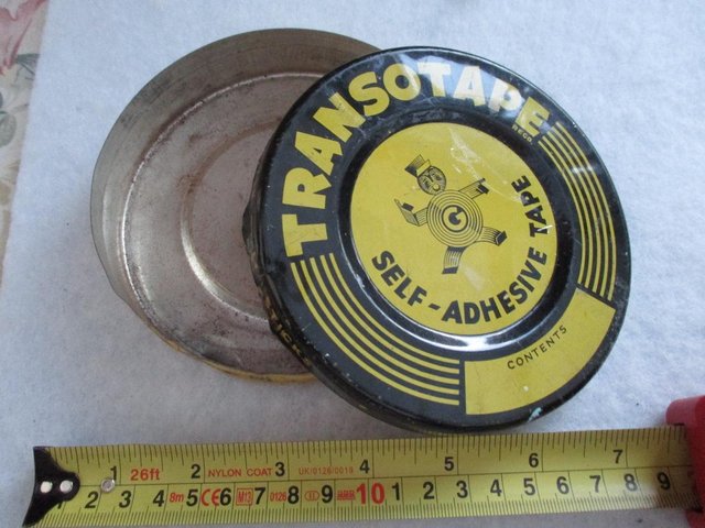 Image 3 of Vintage Transotape circular  Tin
