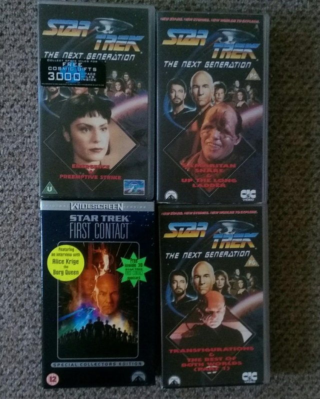 Preview of the first image of Four Star Trek VHS Video Tapes.