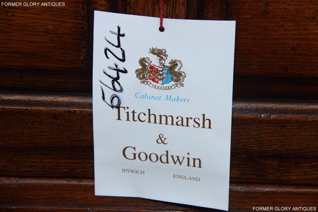 Image 6 of TITCHMARSH & GOODWIN SOLID OAK CORNER TV CABINET DVD STAND