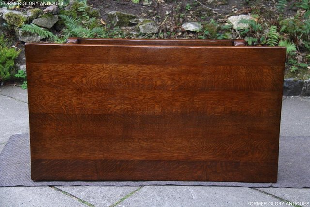 Image 8 of TITCHMARSH & GOODWIN SOLID OAK TWO DRAWER COFFEE WINE TABLE