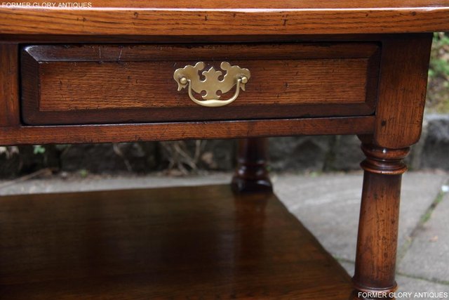 Image 11 of TITCHMARSH & GOODWIN SOLID OAK TWO DRAWER COFFEE WINE TABLE