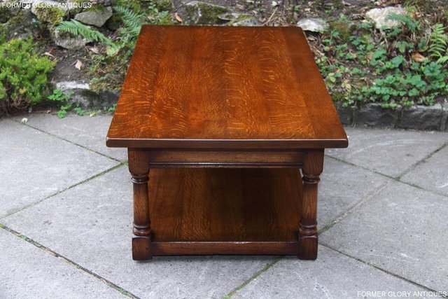 Image 33 of TITCHMARSH & GOODWIN SOLID OAK TWO DRAWER COFFEE WINE TABLE