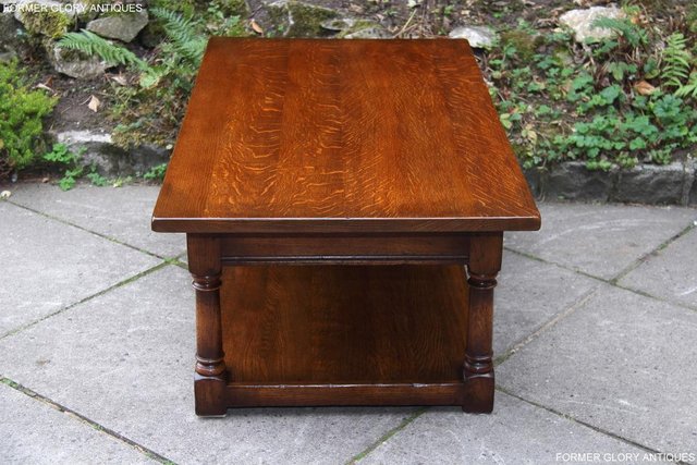 Image 41 of TITCHMARSH & GOODWIN SOLID OAK TWO DRAWER COFFEE WINE TABLE