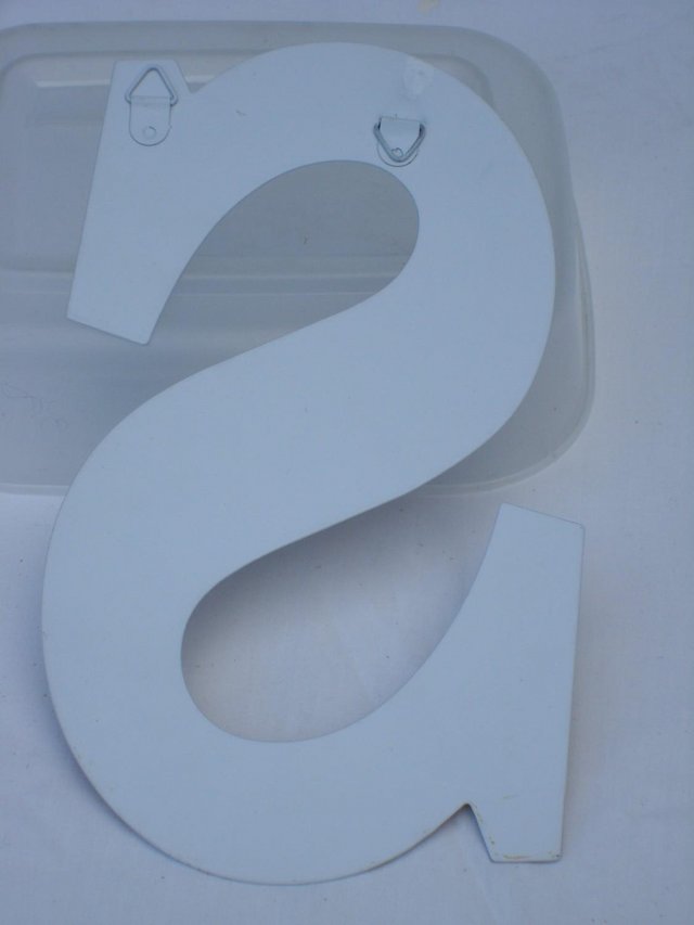 Image 3 of Wall Art – Shabby Chic Decorative “S” Sign – NEW!
