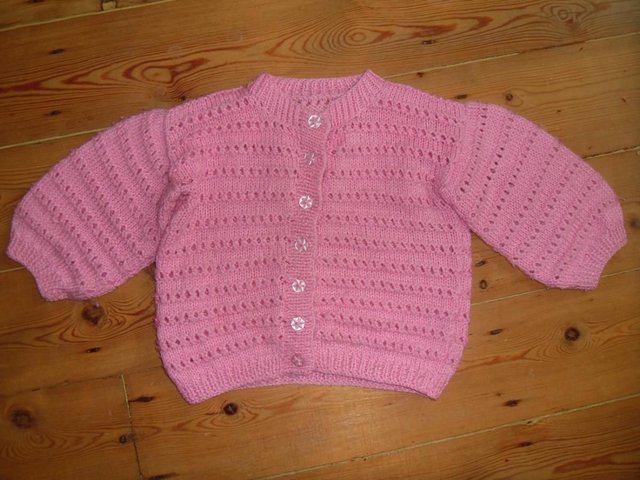 Preview of the first image of 18-24 months hand knitted cardigans.