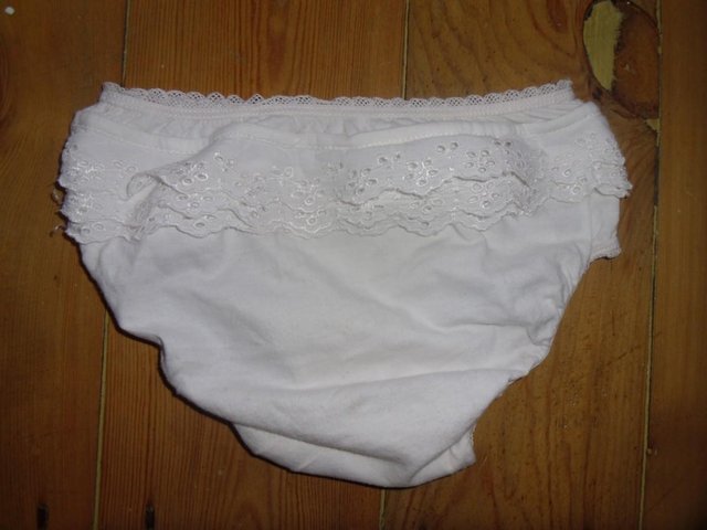 Image 2 of Girls frilly over-nappy knickers