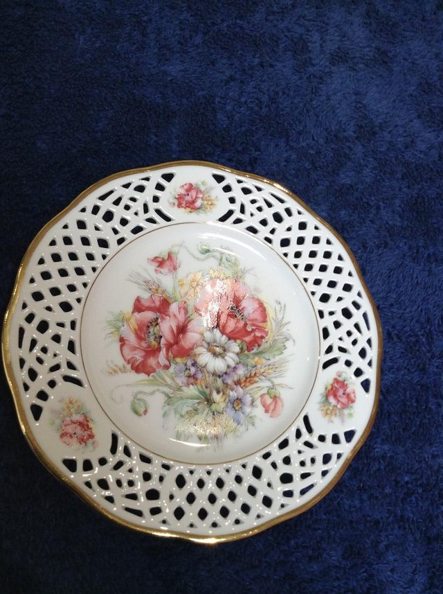 Preview of the first image of Cruse & Co. of Harrogate Pierced Porcelain plates.