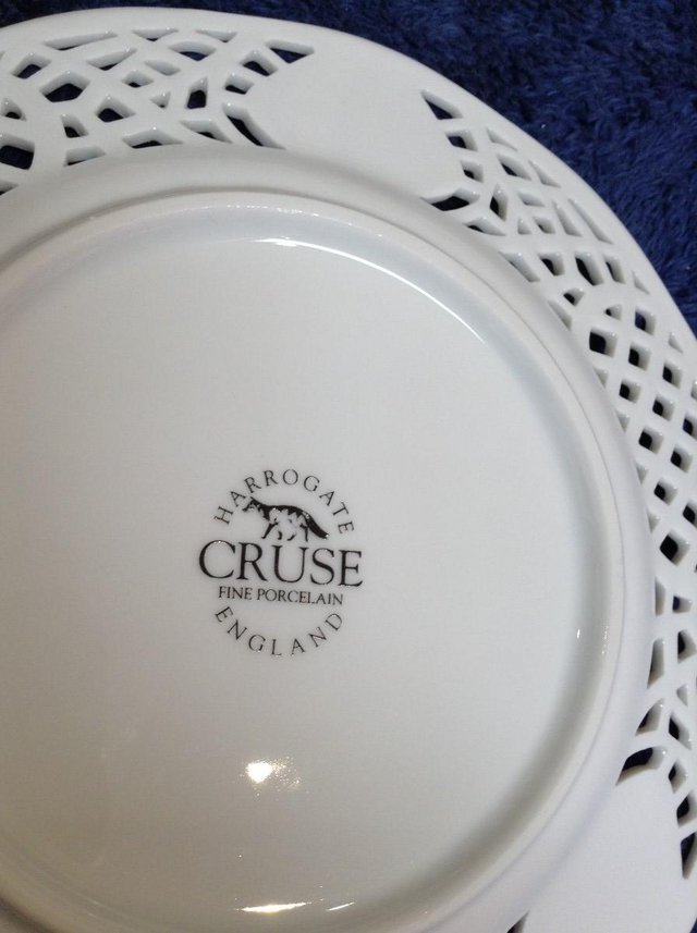 Image 2 of Cruse & Co. of Harrogate Pierced Porcelain plates