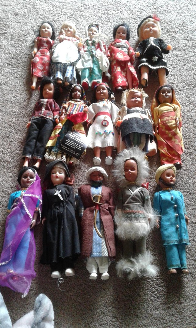 Preview of the first image of Vintage Nationality Dolls various.