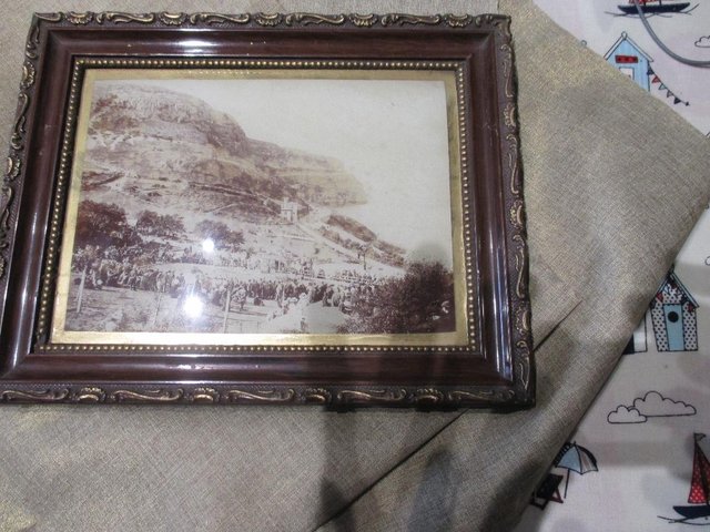 Preview of the first image of Victorian Framed Sepia picture of early Llandudno.