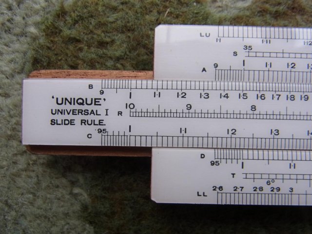 Preview of the first image of UNIQUE UNIVERSAL SLIDE RULE.