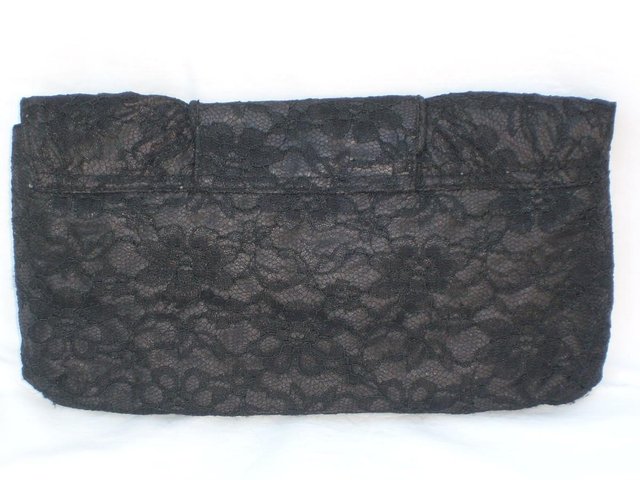 Image 3 of DORETHY PERKINS Black Lace Clutch Bag