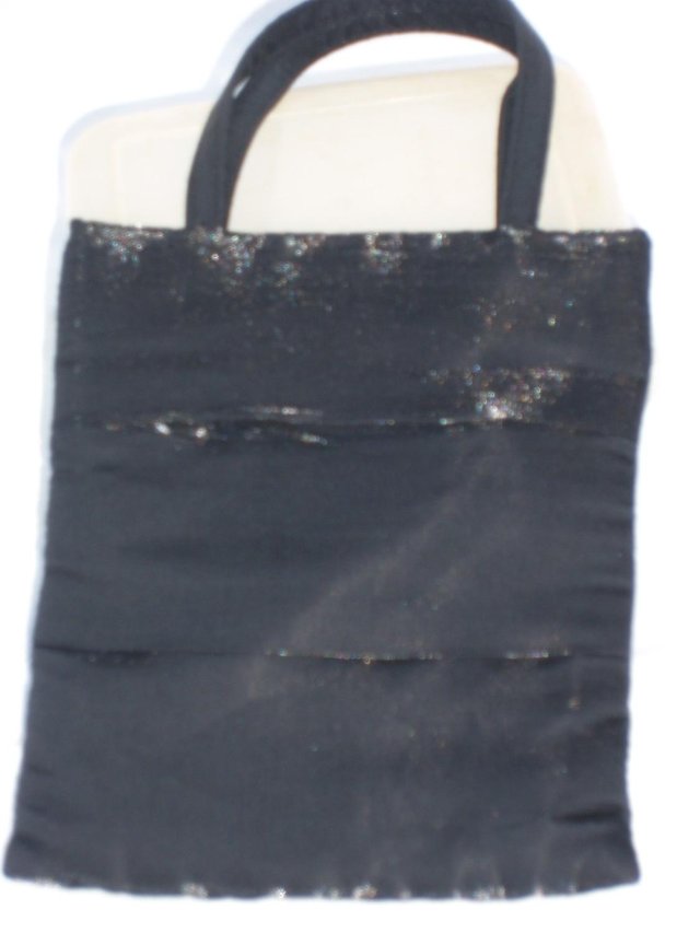 Preview of the first image of Black Pleated Organza Fabric Bag NEW!.