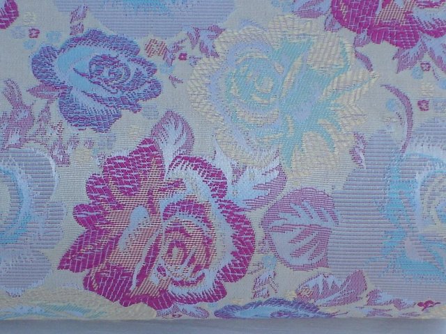 Image 2 of Blue/Pink Flowery Snap Top Bag