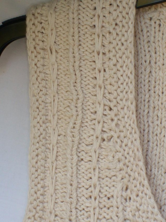 Image 2 of MAMA TERRA Ecru Cotton Knit Dress Size 8 NEW+TAGS!