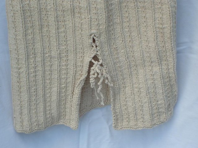 Image 3 of MAMA TERRA Ecru Cotton Knit Dress Size 8 NEW+TAGS!