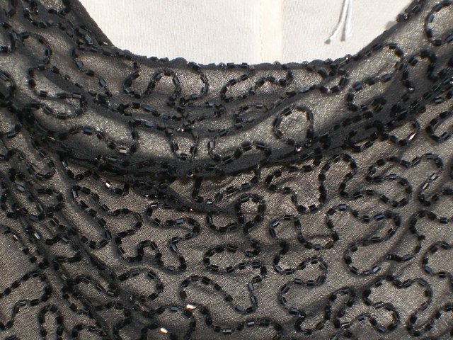 Image 2 of MARINA BRESLER Black Beaded Top – Size 14 (XL)