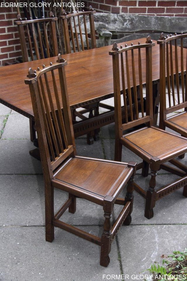 Image 4 of A NIGEL RUPERT GRIFFITHS OAK DINING SET TABLE & SIX CHAIRS