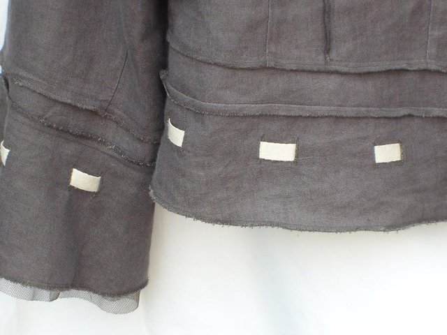 Image 2 of PER UNA Grey Linen Jacket Top – Size 14