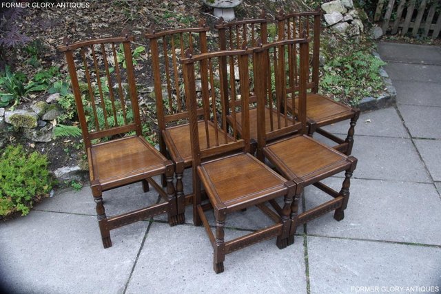Image 24 of A NIGEL RUPERT GRIFFITHS OAK DINING SET TABLE & SIX CHAIRS