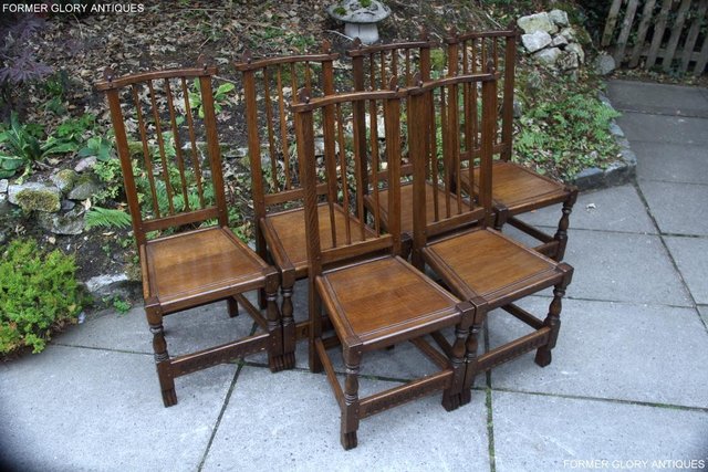 Image 75 of A NIGEL RUPERT GRIFFITHS OAK DINING SET TABLE & SIX CHAIRS