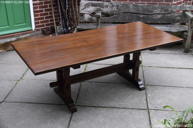 Image 82 of A NIGEL RUPERT GRIFFITHS OAK DINING SET TABLE & SIX CHAIRS
