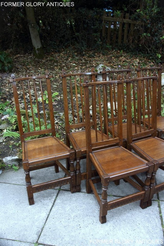 Image 85 of A NIGEL RUPERT GRIFFITHS OAK DINING SET TABLE & SIX CHAIRS