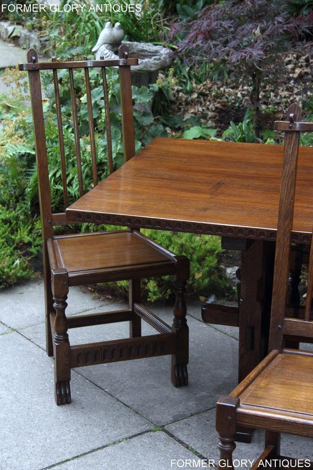 Image 88 of A NIGEL RUPERT GRIFFITHS OAK DINING SET TABLE & SIX CHAIRS