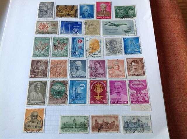 Image 16 of Album containing stamps of India from 1800s to 1980s