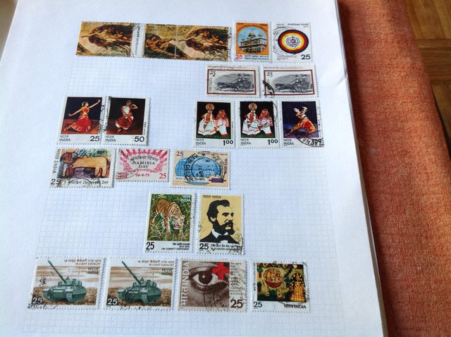 Image 25 of Album containing stamps of India from 1800s to 1980s