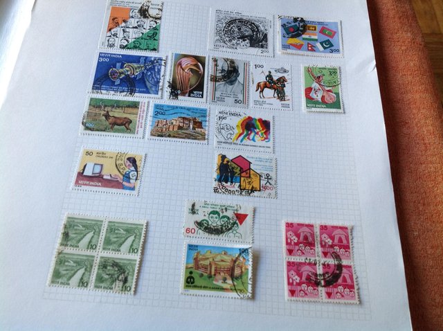 Image 33 of Album containing stamps of India from 1800s to 1980s