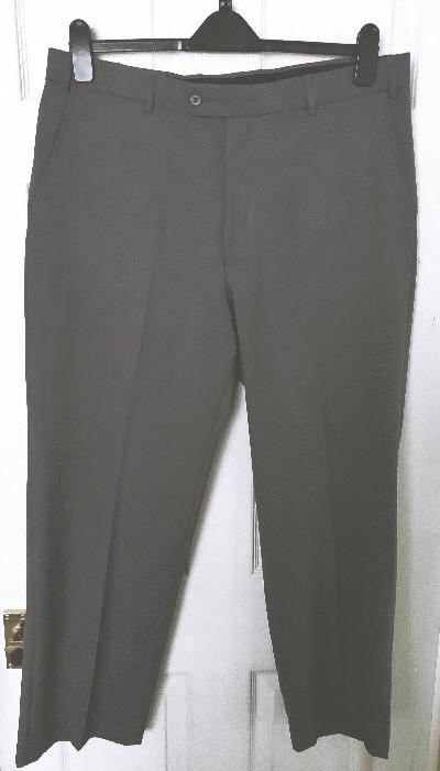 Preview of the first image of Men's Grey Trousers By Taylor & Wright - Size 38" W/29" L.