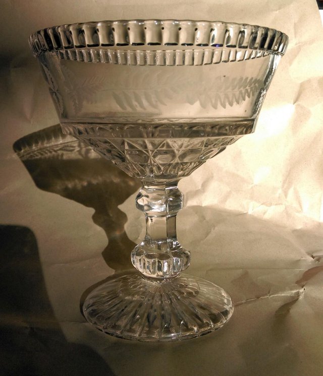 Preview of the first image of Victorian/Edwardian Cut glass Fruit/Bon Bon Dish.