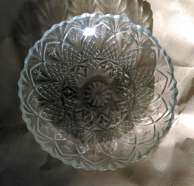 Preview of the first image of Beautiful Cut Glass crystal Bon Bon Dish.