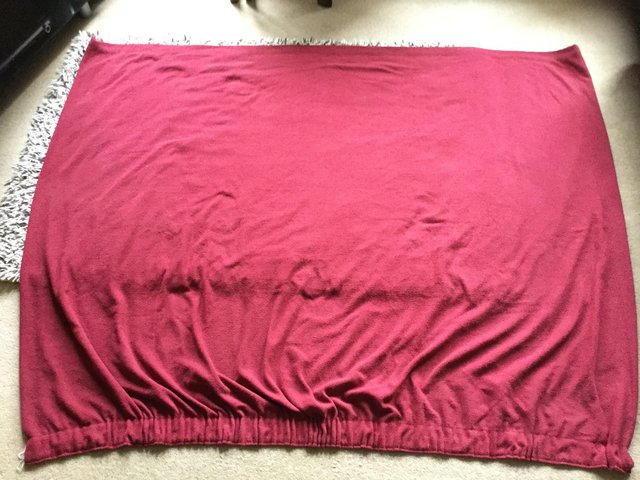 Preview of the first image of 2 pair of red/ burgundy/ wine coloured curtains.