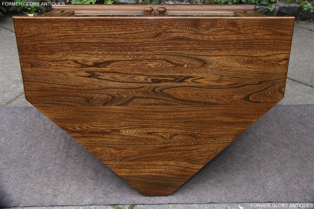 Image 73 of ERCOL GOLDEN DAWN ELM CORNER TV CABINET STAND TABLE UNIT