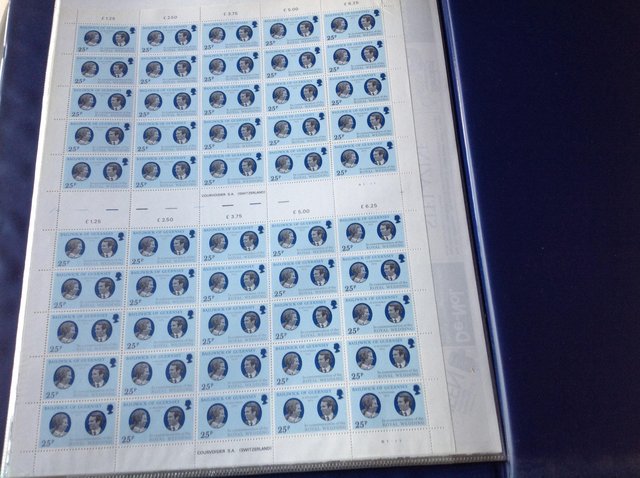 Preview of the first image of Mint whole sheet of stamps of Bailiwick of Guernsey-1973.