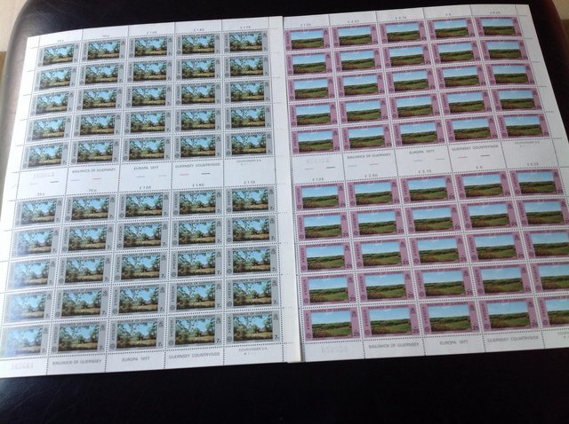Preview of the first image of Mint whole sheets of Bailiwick of Guernsey-Europa 1977.