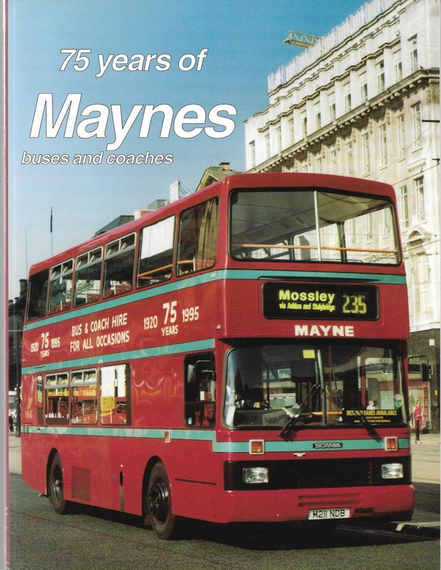 Preview of the first image of 75 YEARS OF MAYNE'S MANCHESTER BUSES - BOOK.