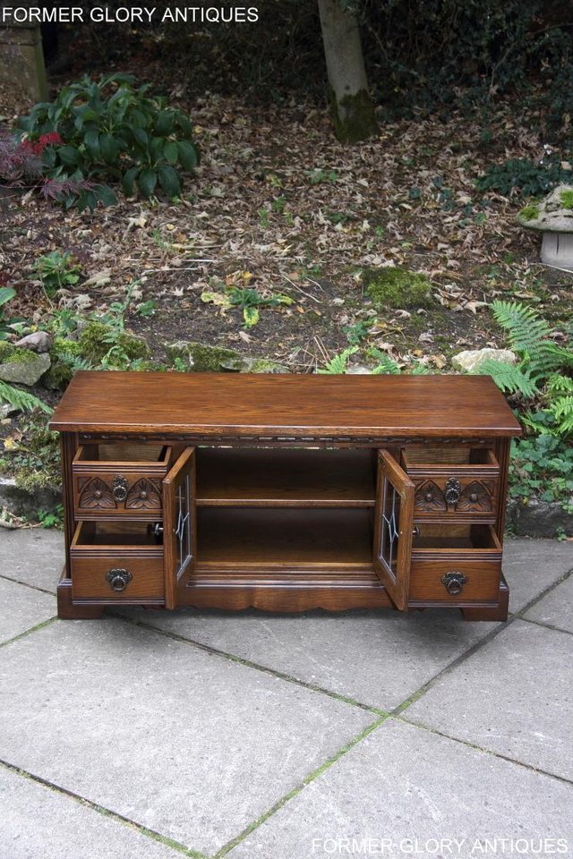 Image 14 of AN OLD CHARM LIGHT OAK TV DVD CABINET BASE STAND HI FI TABLE
