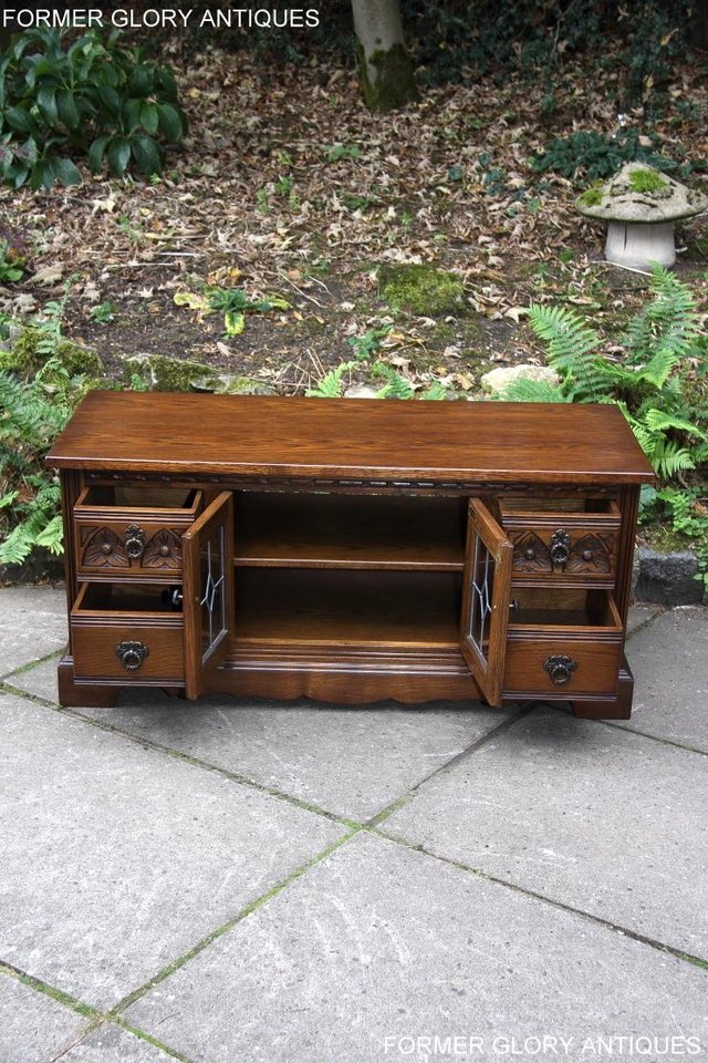 Image 50 of AN OLD CHARM LIGHT OAK TV DVD CABINET BASE STAND HI FI TABLE