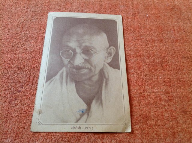 Image 2 of Special Indian post card used in 1954-Mahtma Ghandi.