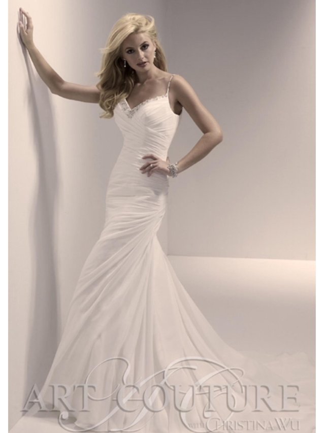 Preview of the first image of Stunning Art couture size 10/12 wedding gown.