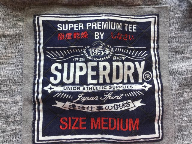 Image 3 of SUPERDRY Tigers Grey Marl T Shirt Sz M, 36-42” Bust/91-107cm